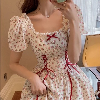 Vestido corto elegante de encaje de manga larga para verano