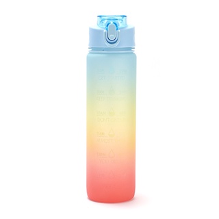 1L/1000ml/1 litro Botella de agua Transparente Lindo Portátil Taza De Agua  Con Paja/Grado Alimenticio A Prueba De Fugas Botella