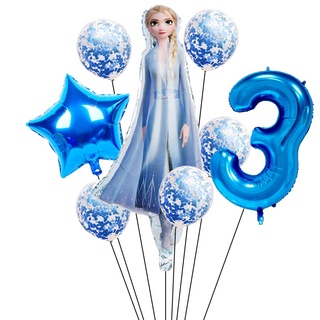 Globos congelados Elsa Decoraciones de fiesta de cumpleaños Anna Olaf Globos  Decoradores Globos de cumpleaños Frozen Elsa Set -  México