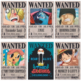 One Piece Wanted Vol . 1 Pegatina De Pared Coleccionable Anime Impreso  Póster