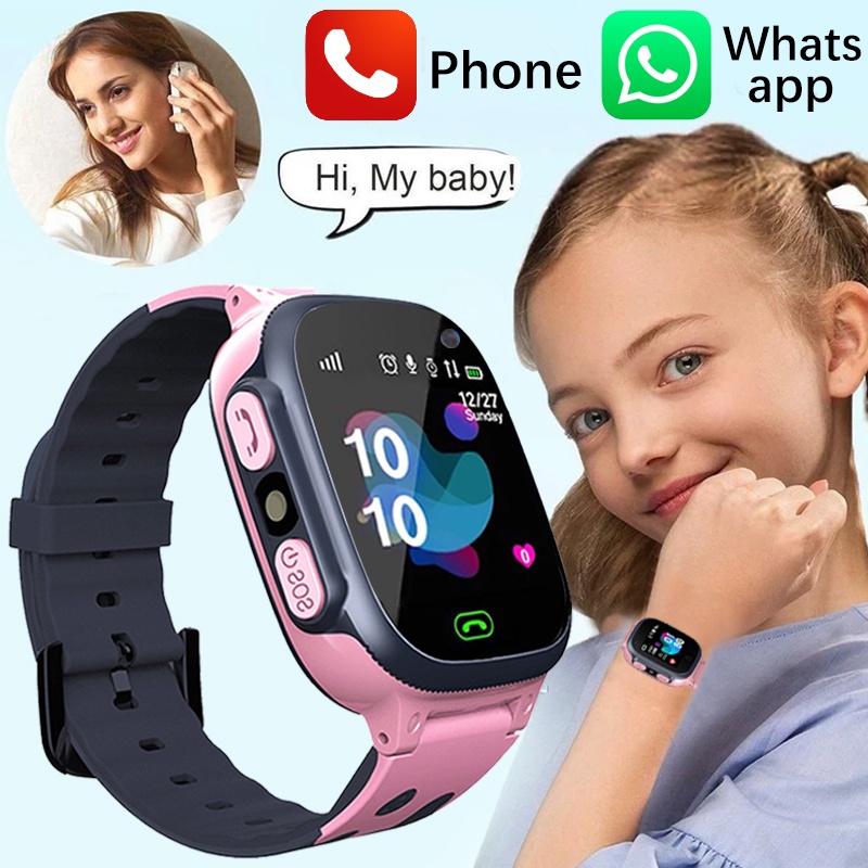  Reloj inteligente 4G para niños con rastreador GPS y  videollamadas, reloj de teléfono celular para niños de 5 a 12 años, SOS  llamada, video, chat de voz, cámara, despertador, podómetro, reloj
