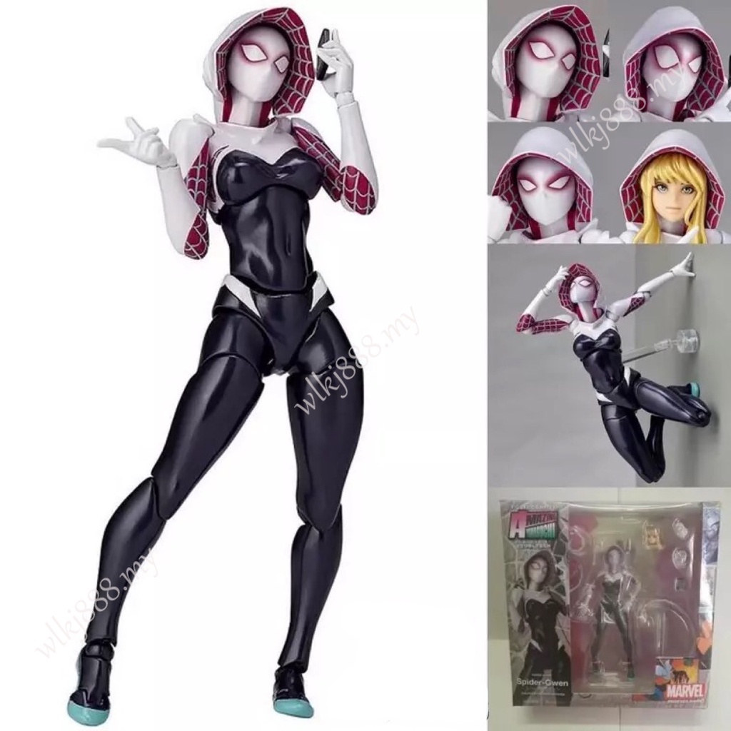 El Asombroso Spiderman Gwen Stacy 004 Change Face Figura De Acción Juguetes  Modelo Muñecas