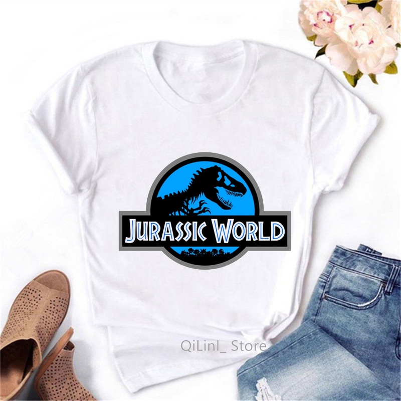 2022 Vintage Jurassic Park Camiseta Mujer Dinosaurio Verano Top