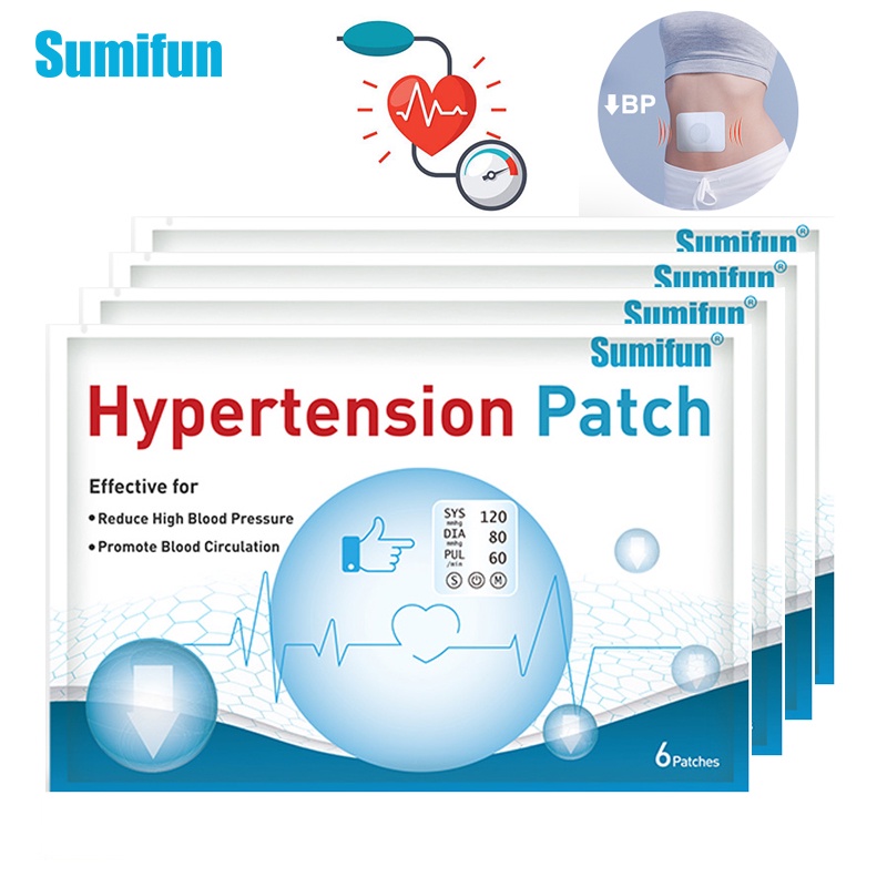 6 Pzs Parches Anti Hipertensión Para Control De Presión Arterial