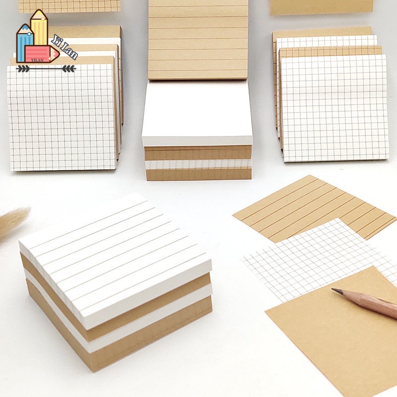 80 Hojas De Papel Kraft Notas Adhesivas Memo Cuadernos Papeles