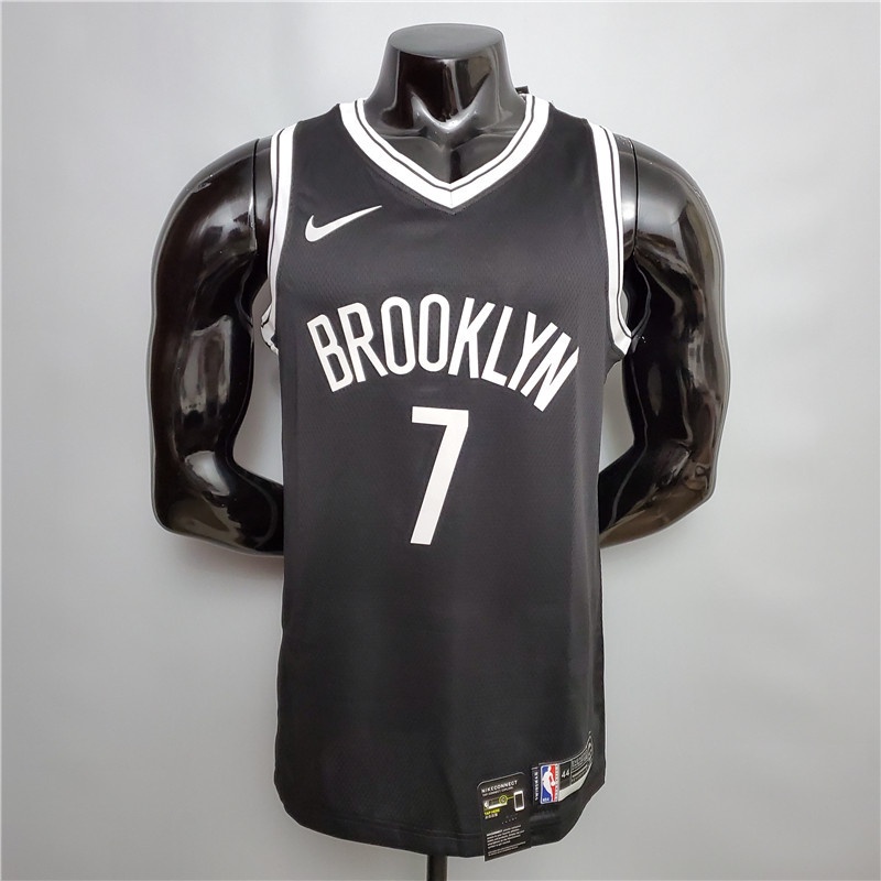 Durant 7 NBA Brooklyn Nets Camisa De Baloncesto Negro Version No 7 Jersey Au Caliente Prensa