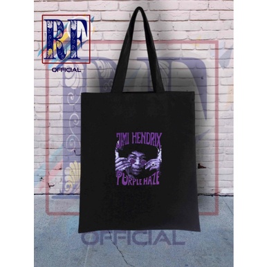 HITAM Tote BAG The Jimi Hendrix Experience band music rock totebag sling bags waistbag black Backpack Hombres Mujeres unisex Plain Canvas toot Zipper