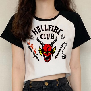 Stranger Things 4 Al Revés Hellfire Club Mujeres Estética Pareja Ropa  Verano top Gráfica Camisetas | Shopee México