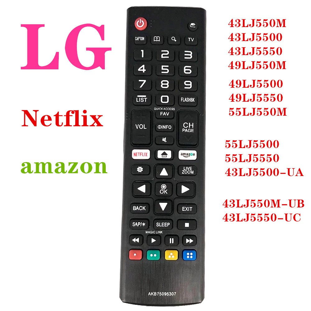 LG AKB75095307 - Mando a distancia para televisor LG 49LJ5500-UA