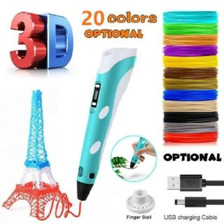 1 Juego de bolígrafo de impresión 3d para niños con filamento Pla de 27  colores, bolígrafo multifuncional rosa, Moda de Mujer