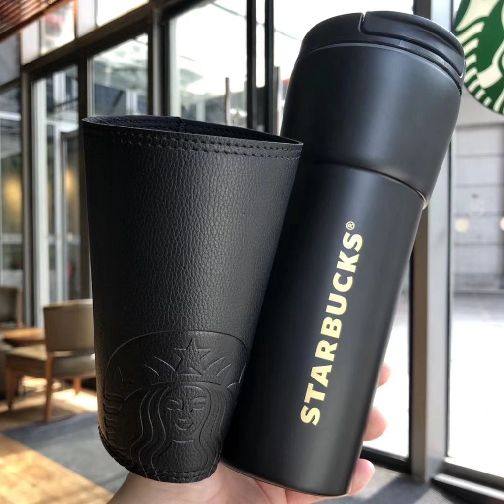 Starbucks - Vaso Venti negro mate con diseño de tachuelas, 24
