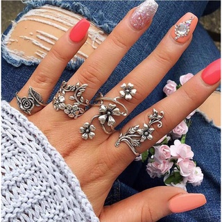 Anillos de discount plata con flores