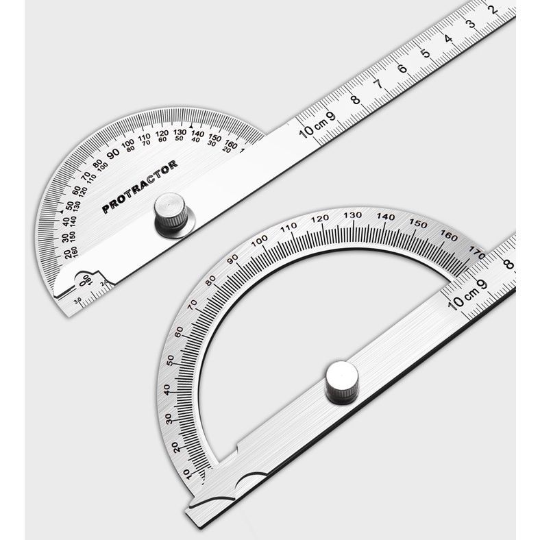 Transportador De 180 Grados Buscador De Ángulos De Metal Regla