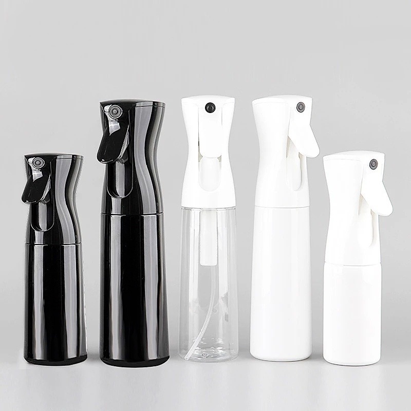 Botella Vacía Con Pulverizador De Peluquería, Dispensador De Botella De Niebla Recargable, Herramientas Para El Cabello, Rociador De Agua Negro, 300ml, 1 Ud. - AliExprs 66