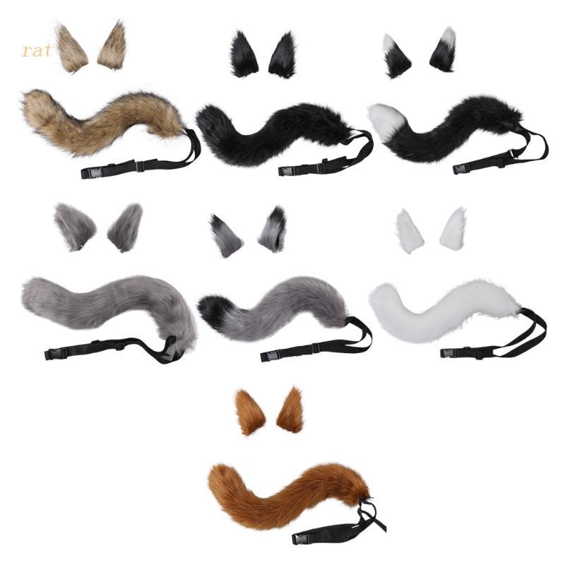 Simulación Gato Zorro Oreja Diadema Lindo Animal Lobo Pelo Bucle Lolita