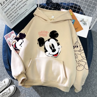 Mujer sudaderas con capucha lindo de dibujos animados Mickey algodón  sudaderas con capucha de