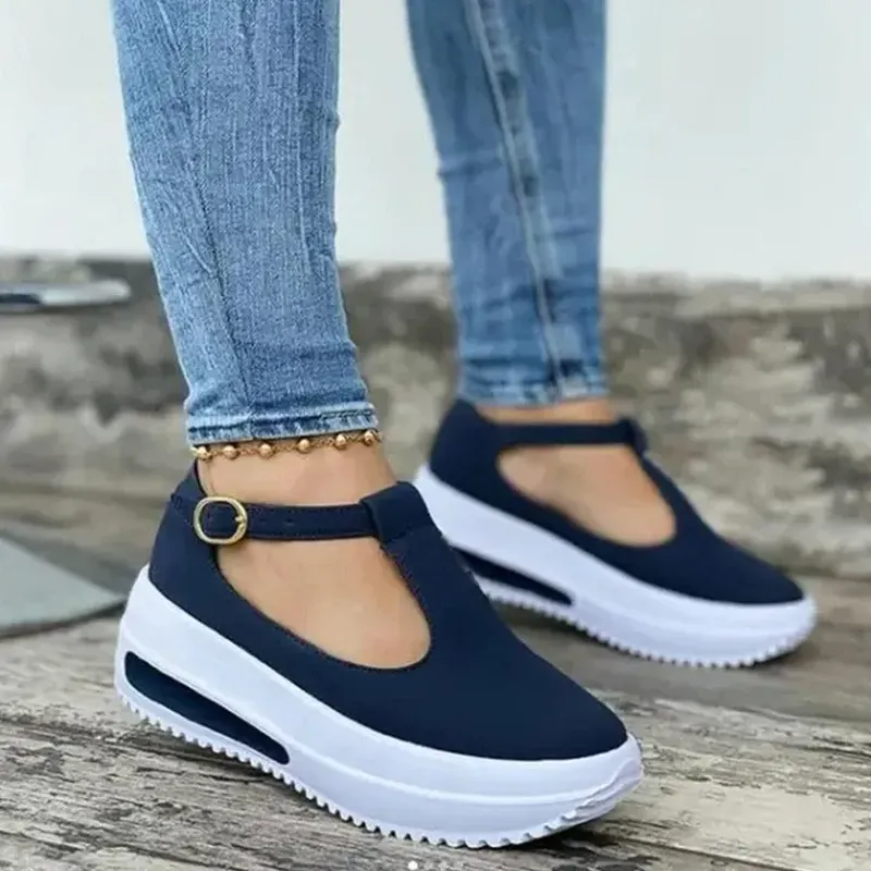 Sandalias De Mujer Cu a Antideslizante Casual Plataforma Sandalia