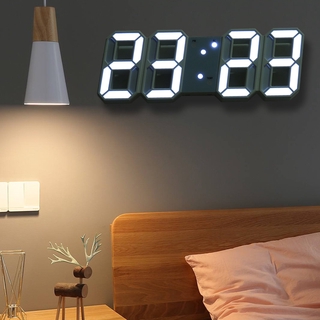 Mesita de noche con luz de fondo, calendario de temperatura, reloj  despertador Digital LED, reloj electrónico