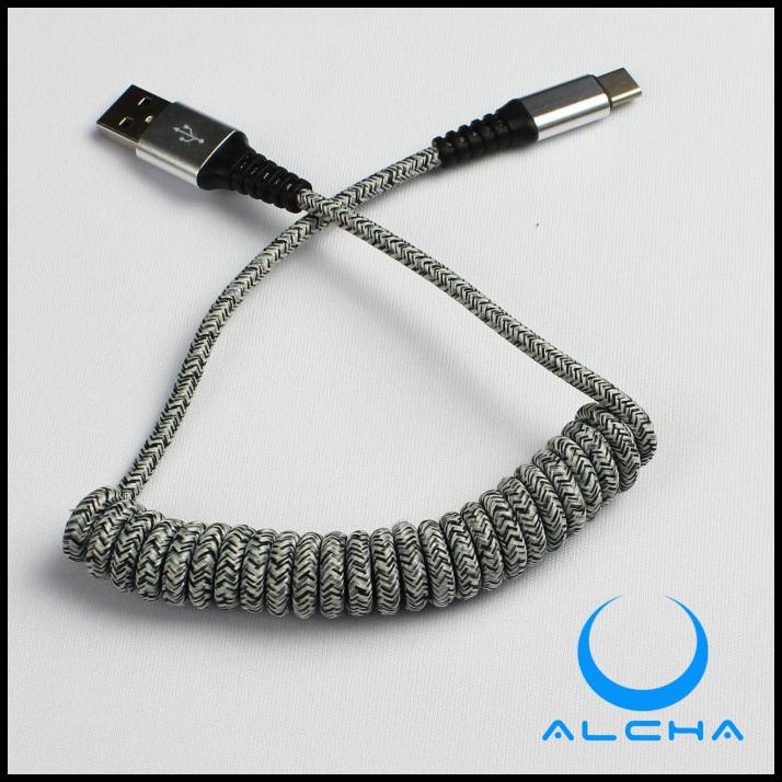 Alcha Cable Retro Usb tipo C bobinado Cable de teclado mecánico bobina ...