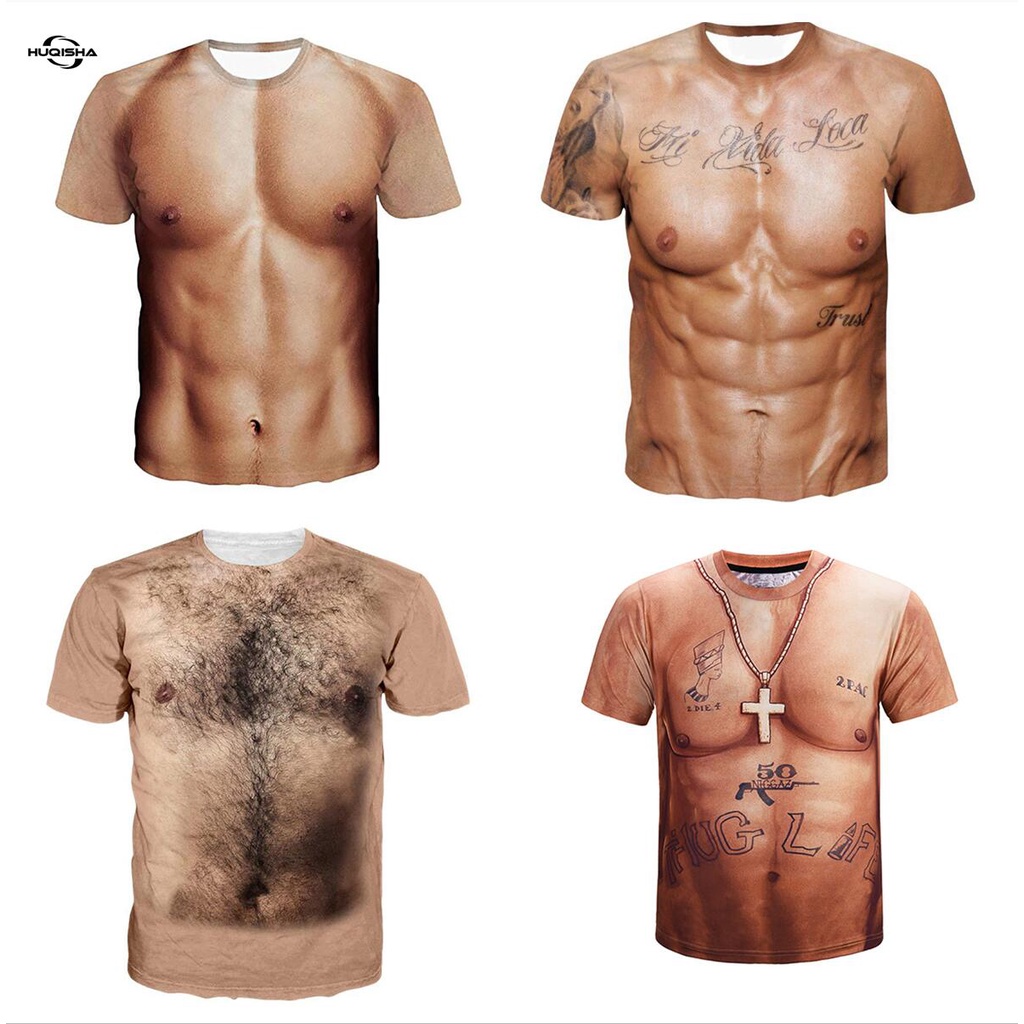 2022 Grandes Tetas Sexy Músculo Camiseta De Los Hombres Divertidos Tops  Desnudo Personalidad Novedad Camisetas Para Hombre homme | Shopee México