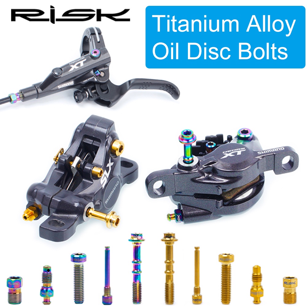 Kit Bulloni Freno A Disco MTB In Titanio M6 - 6 Pezzi Per Pinza E Morsetto | Leggeri E Anti Corrosione
