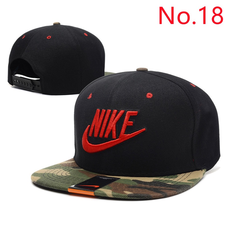 20 Estilo Nike Gorra Hombres Y Mujeres Hip hop Ajustable Ala Plana De Deportes Al Aire Libre Sombrero Elastico