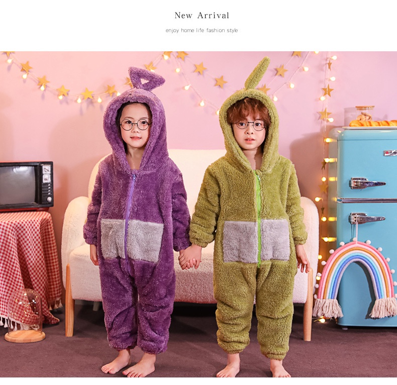 7-14 años Niños Adolescentes Niños Niñas Cosplay Teletubbies Disfraces  Pijama de Navidad Ropa de dormir Mono Regalos