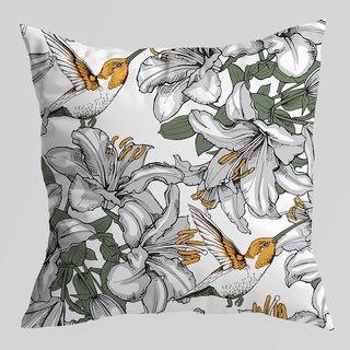 Funda De Almohada De Tigre De Planta Verde Estampado Geométrico Americano  Para El Hogar Sofá Mesita De Noche | Shopee México