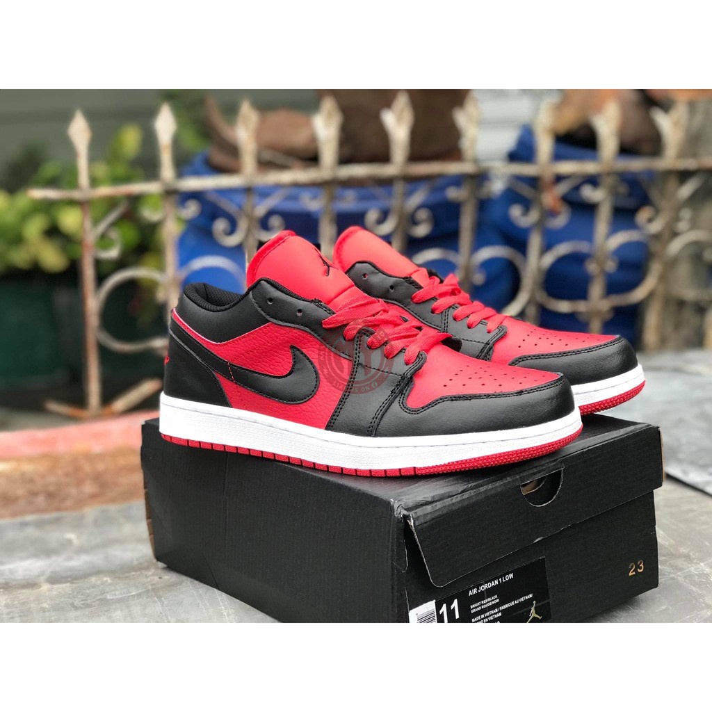 Nike Air Jordan Zapatillas 1 Low Gym Rojo Negro Para Hombre | Shopee México