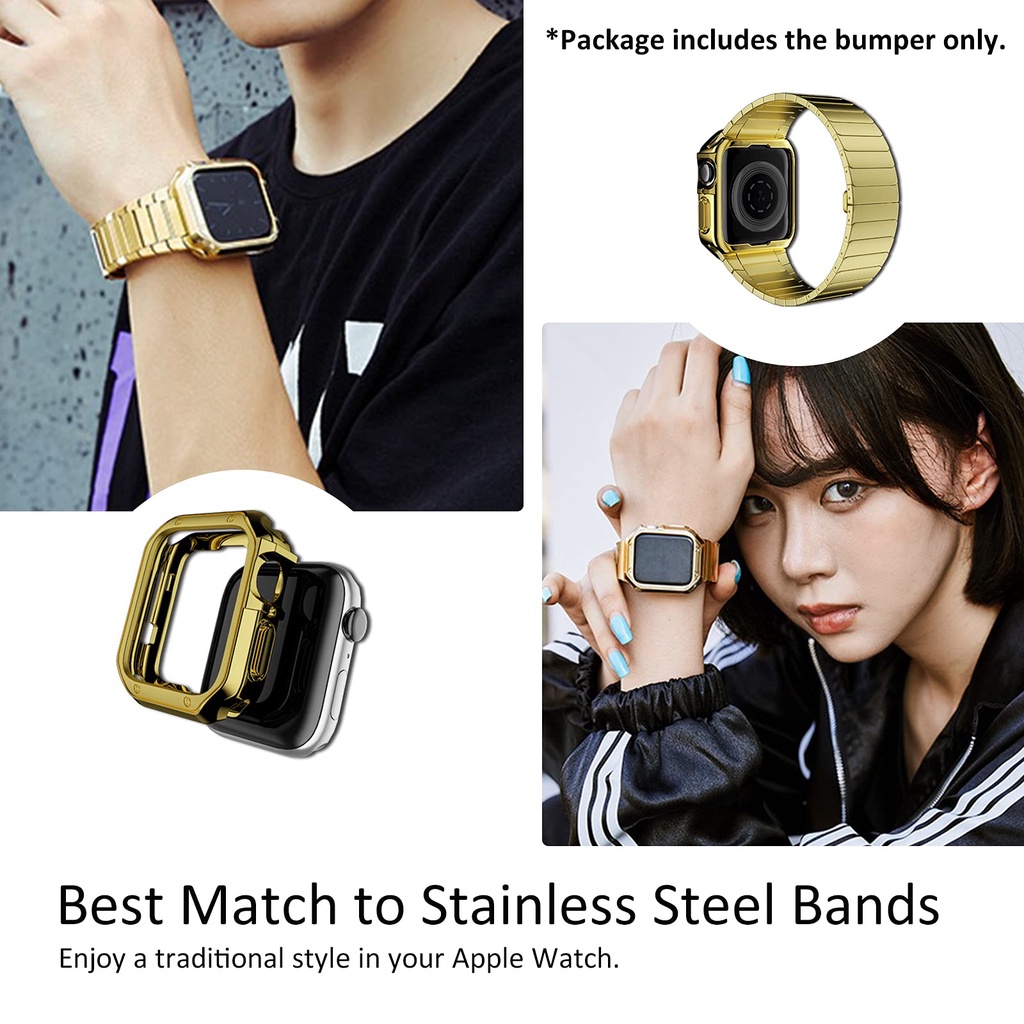 Funda Para Apple Watch series 7 45mm 41mm iWatch 6 5 4 3 Se 44mm 40mm 42mm 38mm Mecha Shell TPU Parachoques Protector De Accesorios