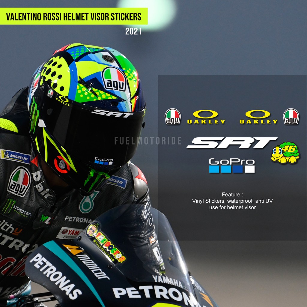 Valentino Rossi Juego De Pegatinas Para La Visera Del Casco 2021