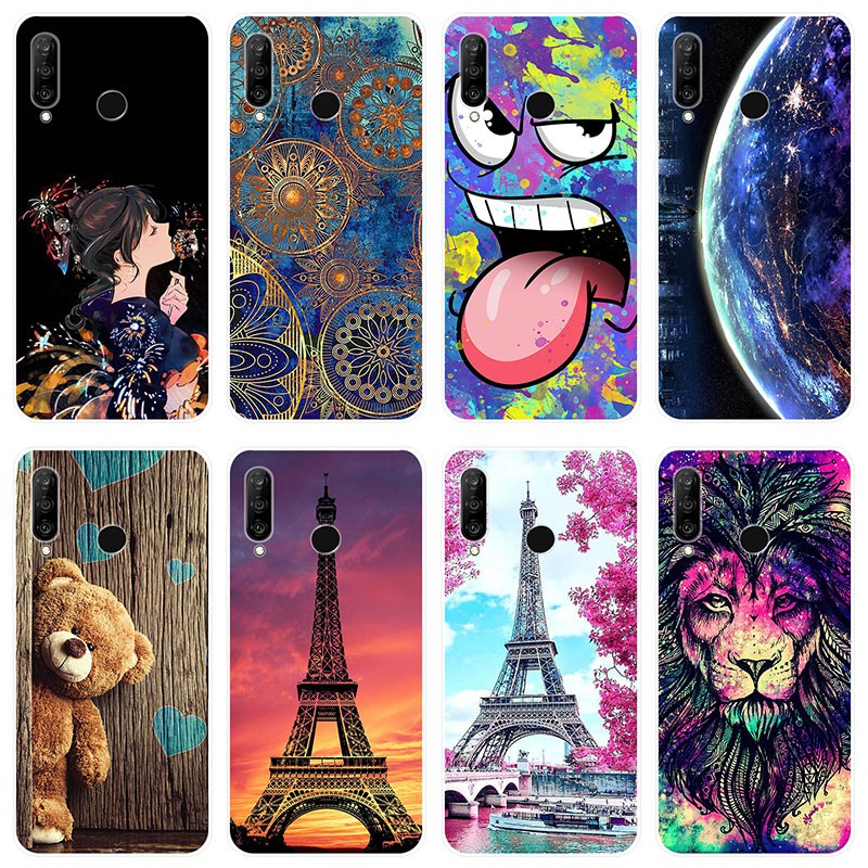 Funda de silicona TPU caso suave para Huawei P30 lite P30lite funda carcasa  del teléfono cubierta trasera