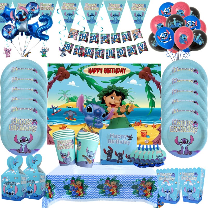 Lilo Stitch Tema Fiesta de cumpleaños Decoración Niños Vajilla