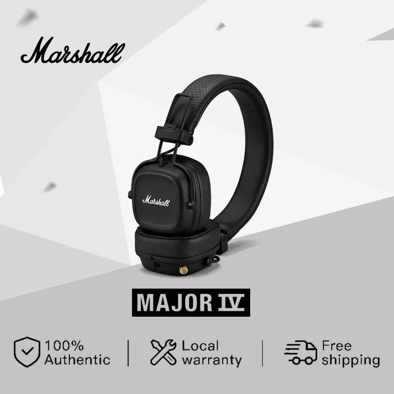 Marshall Major IV - Auriculares Bluetooth - 80 horas batería - Negro