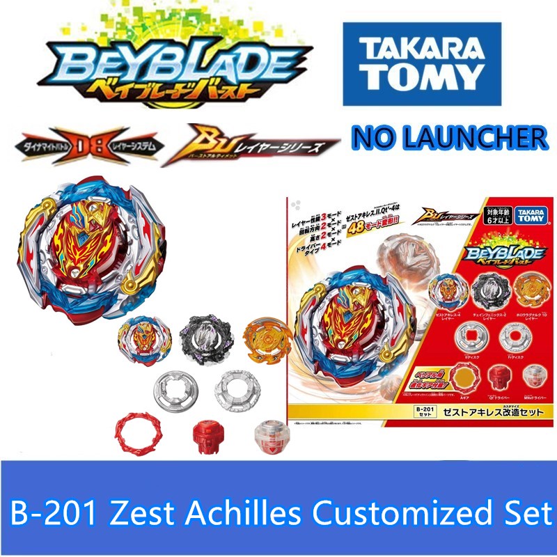 Geunie Takara Tomy Beyblade Burst DB B201 Zest Achilles Set