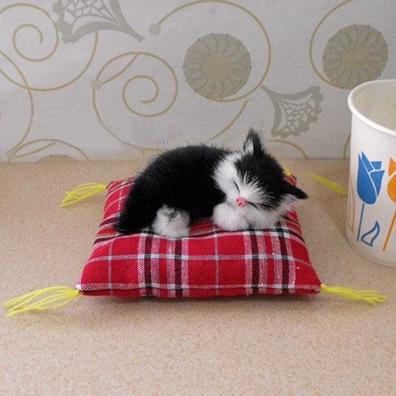 Juguete De Gato Durmiendo Realista, Muñeco De Animal Relleno De Gato Que Respira Con Estera, Juguetes De Peluche Para Niños, Adorno Para El Hogar Jadeshay A | Bodega Aurrera En Línea