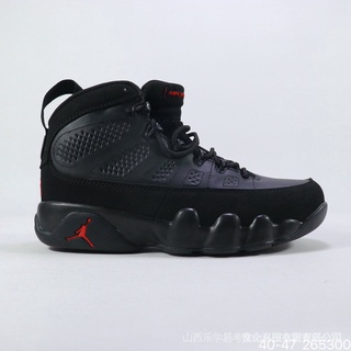 Jordan 9 retro negro con sales rojo