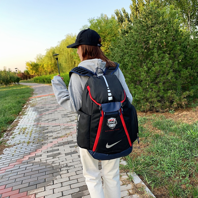 Nike Backpack Boys Large capacity Student Air Cushion School Bag Girls Travel Backpack Training USA Basketball Bag Shopee Mexico