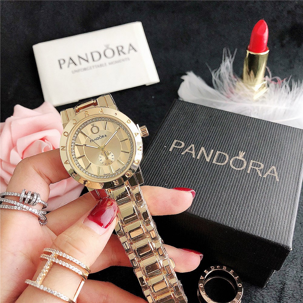 frío posibilidad observación Pandora Reloj De Acero Casual Para Mujer | Shopee México