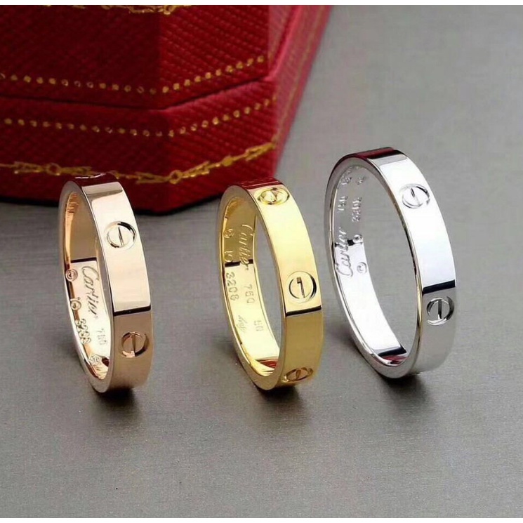 Kajia 18k Hombres Mujeres Anillos No Desvanecimiento Simple Moda