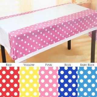 Manteles Desechables De PVC - 2 Unidades, 180x108 Cm, Diseño De Lunares Rosa Fucsia