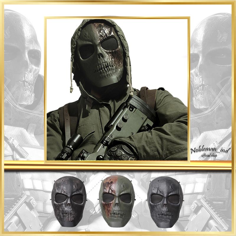 Reproducir Botánico jefe Máscara de calavera máscara de cráneo américa máscara militar cráneo  combate negro calidad negro cráneo máscara ejército Fullface | Shopee México