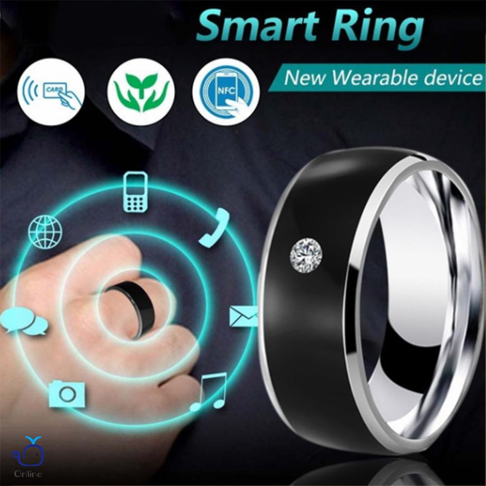 Anillo inteligente NFC multifuncional con conexión portátil, anillo Digital  para dedo, acero inoxidable