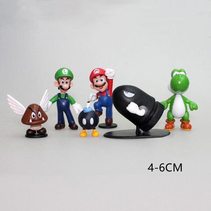 Unids Set Japan Game Super Mario Figurine Luigi Donkey Bros Modelo Mu Ecas Colecciones