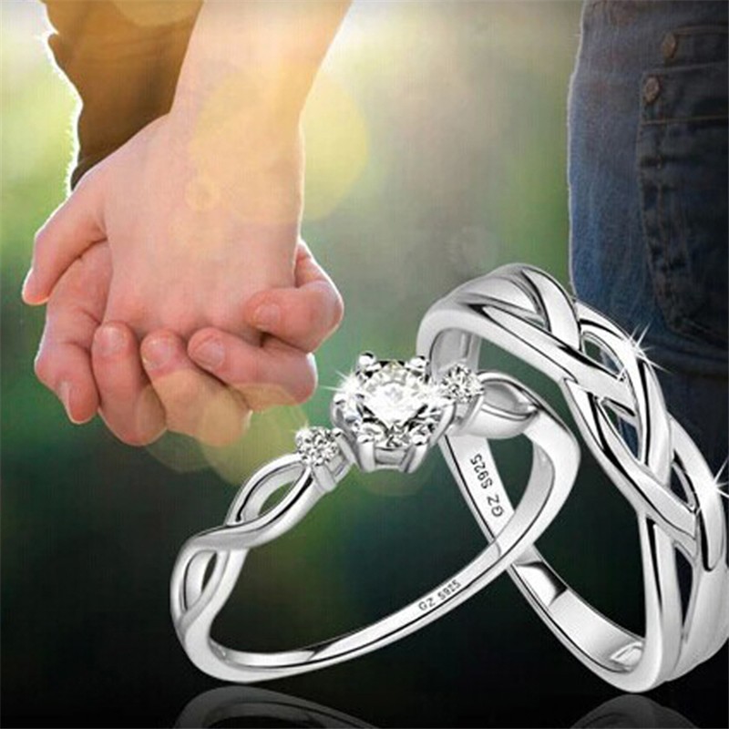 Anillos de best sale pareja en plata