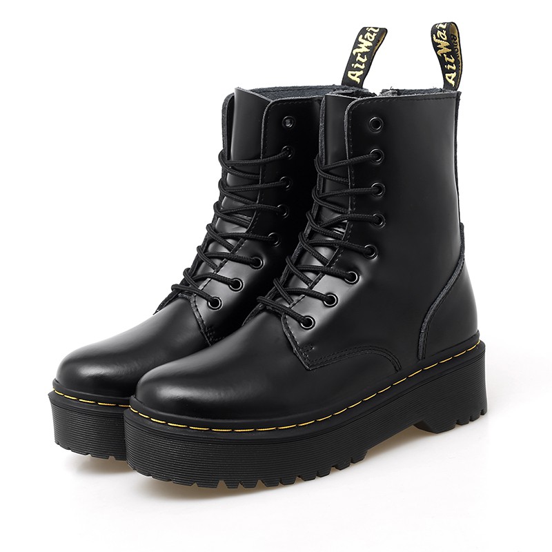 Dr Martens Botas De Plataforma De Las Mujeres Para De Los Hombres s Cuero Modelos De Pareja B9SW