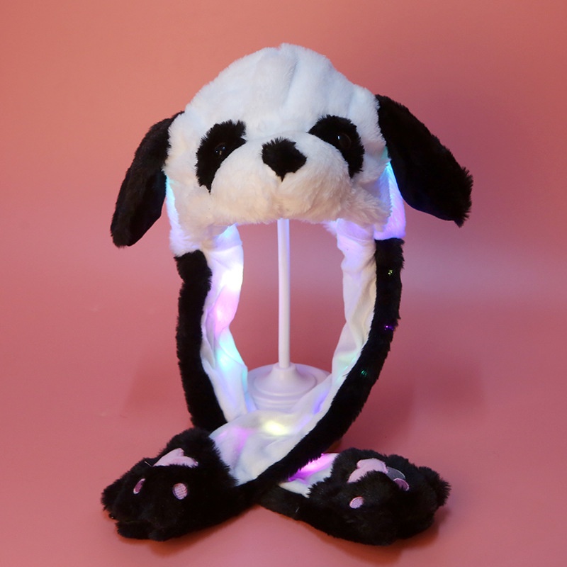 Gorro De Conejo Con Luces LED Y Orejas Móviles – Azul, Felpa Suave, Talla Única Para Adultos Y Niños, Ideal Para Fiestas Y Cosplay