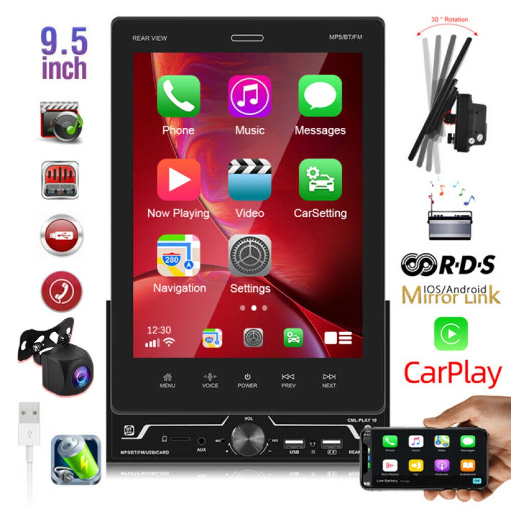 Apple Carplay-Reproductor De Radio Para Coche MP5 (9,5 Pulgadas ...