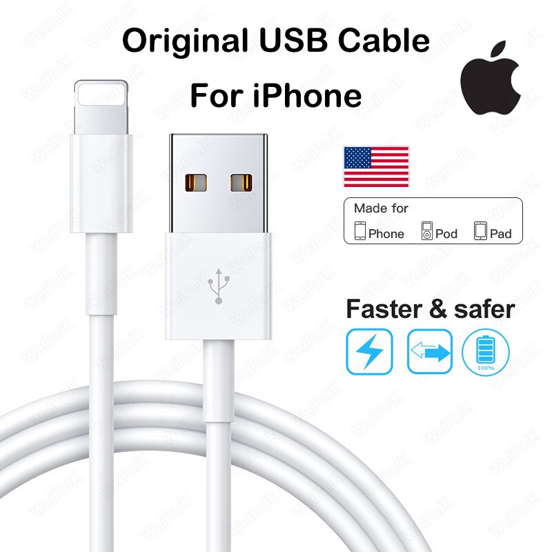 E75 original Apple Lightning cable USB 2.0 De Carga , Adecuado Para iPhone  5s/6s/7/8plus X/XS/11/12 Almohadilla/Ip