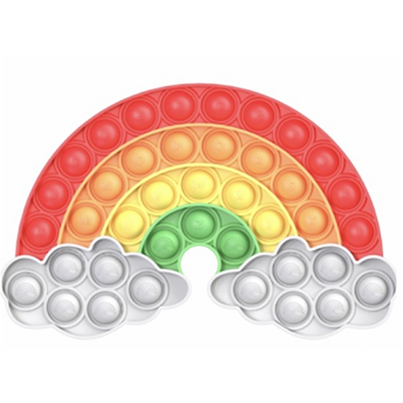 Juguetes Coloridos Pop It De Corazon Arcoiris Popit Figura El